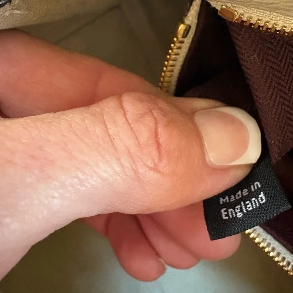 Mulberry iris beige gold top handle 2 way Purse handbag satchel - Picture 9 of 15